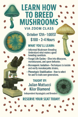 Beginners Mushroom Breeding Course (Informed Mushroom Breeding)